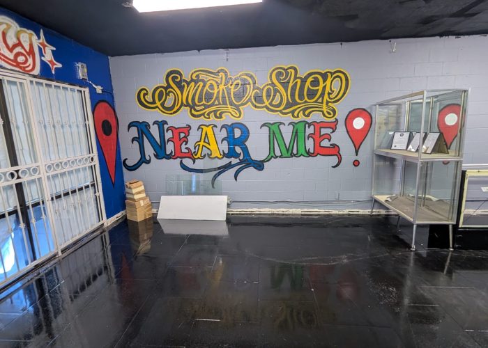 Custom painted smoke shop near me wall mural