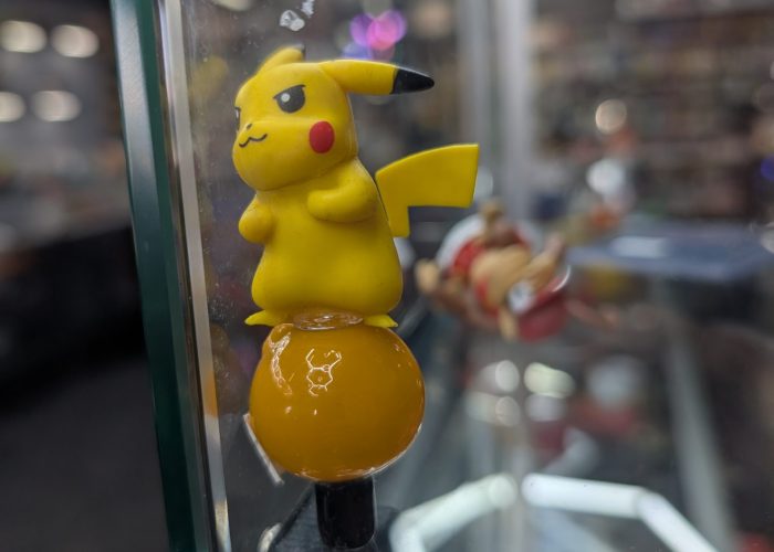 Pikachu glass carb cap for smoking wax concentrates