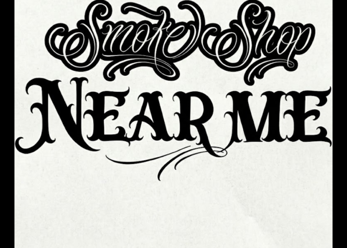 Black stylized tattoo text logo for retail storefront
